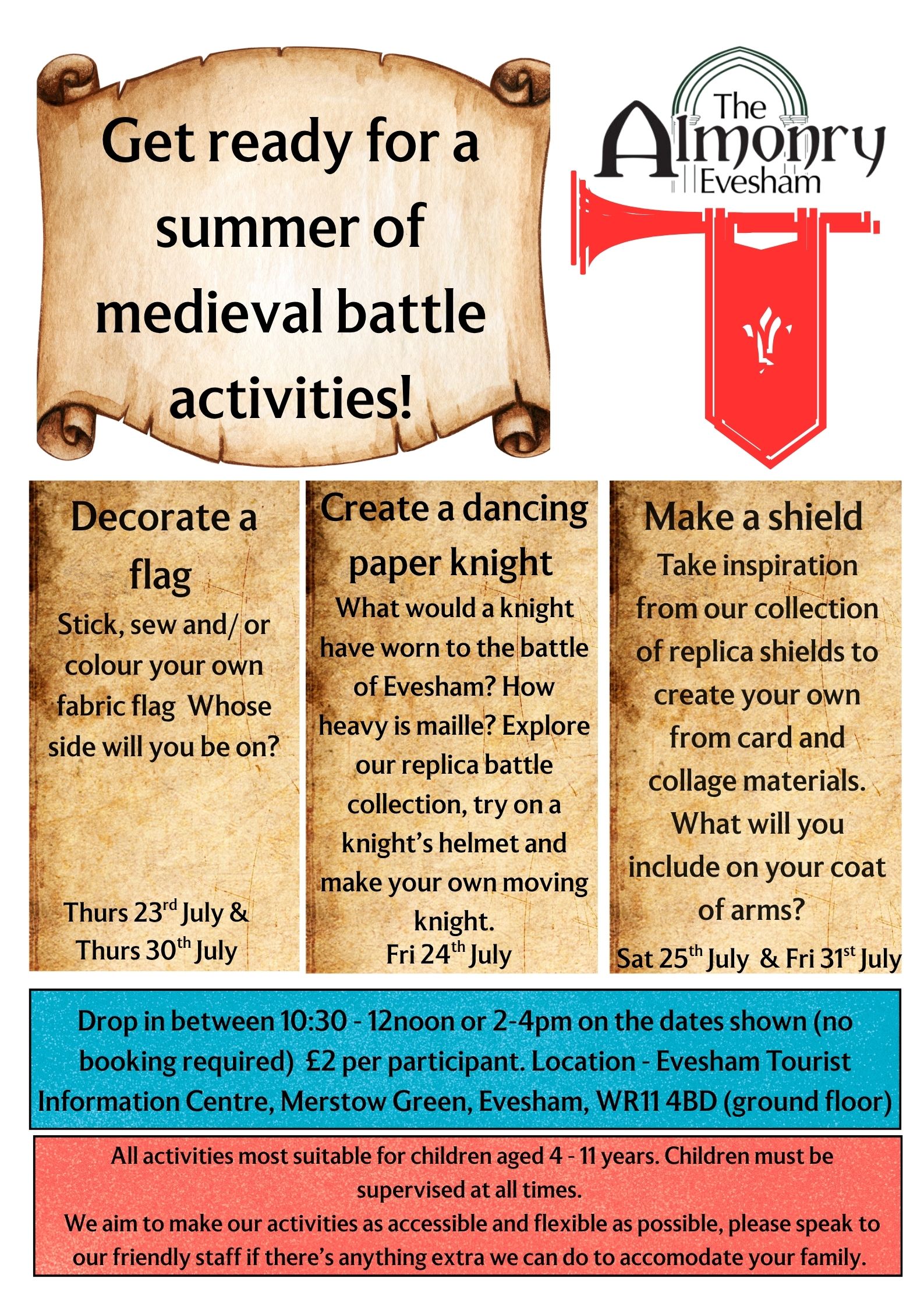 Decorate a flag – Medieval Battle Activities for Children